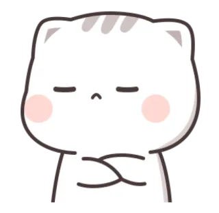 😾 gato, lindo, dibujos animados, animal, pegatina telegram sticker