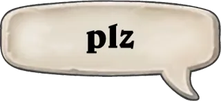 🙏 plz texte, demande, mot, bulle whatsapp sticker