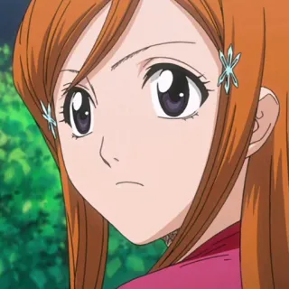 😕 Orihime Inoue Bleach anime, girl, character, orihime inoue telegram sticker