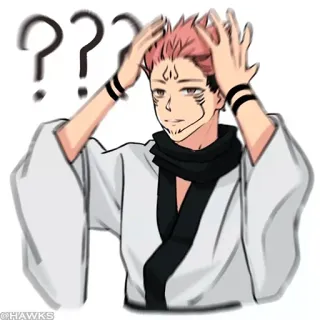 ❓ ??? Anime, Question, Confus, Manga, Réflexion telegram sticker