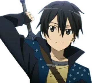 😊 Kirito Sword Art Online Anime, Personnage, Épée, Sword Art Online, Kirito whatsapp sticker