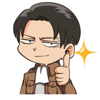 👍 Levi Ackerman Attack on Titan Anime, L'Attaque des Titans, Levi Ackerman, Chibi telegram sticker