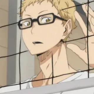 ✨ Kei Tsukishima Haikyu!! anime, haikyuu, kei tsukishima, tsukki, glasses telegram sticker