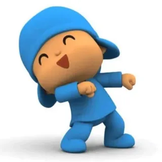 😅 Pocoyo dibujo animado, niño, baile, azul, Pocoyo whatsapp sticker