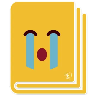 📔 libro, llorando, triste, emoji, ilustración telegram sticker