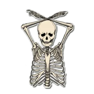 😐 scheletro, ossa, anatomia, morte, halloween telegram sticker