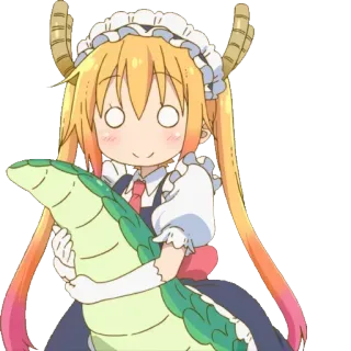 👀 Tohru Miss Kobayashi's Dragon Maid Anime, Dragon, Maid, Mignon, Personnage, Tohru whatsapp sticker