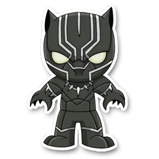 🤴 Black Panther marvel, superhero, comic book, wakanda, black panther telegram sticker