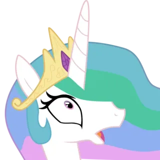 😦 Princess Celestia My Little Pony principessa celestia, my little pony, pony dei cartoni animati, cavallo animato, pony con corona, pony carino, creatura fantastica, animazione per bambini telegram sticker