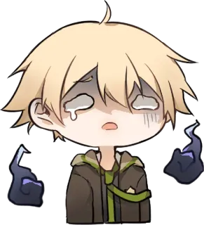 😰 Аниме, Грустный, Плачущий, Персонаж, Эмо, Кавайный telegram sticker