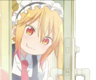 👀 Tohru Miss Kobayashi's Dragon Maid Anime, Dragon, Maid, Tohru, Mignon, Kawaii whatsapp sticker