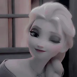 🌨 Elsa Frozen Elsa, La Reine des Neiges, Disney, Clin d'oeil, Dessin animé, Animé telegram sticker