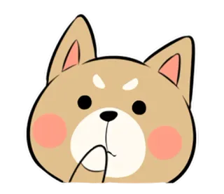 🤔 собака, шиба ину, животное, милый, мультик, питомец, стикер telegram sticker