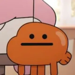 😐 Darwin Watterson The Amazing World of Gumball kartun, ikan, oranye, Darwin, Gumball telegram sticker
