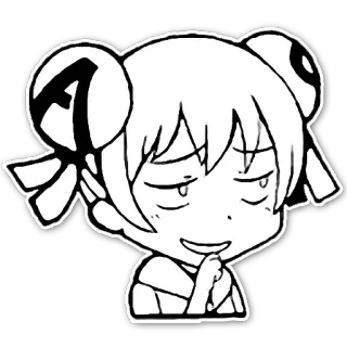 😏 Anime, Cartoon, Figur, Mädchen, Aufkleber telegram sticker