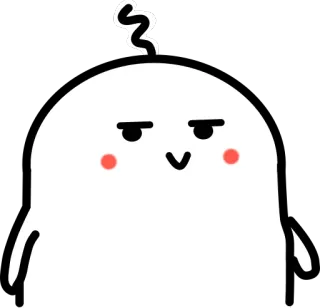 ☺️ blob, cute, cartoon, character, expression, kawaii telegram sticker