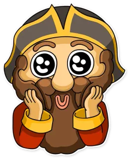 😳 สติกเกอร์, โจรสลัด, การ์ตูน, น่ารัก, ผู้ชาย, ตัวละคร whatsapp sticker