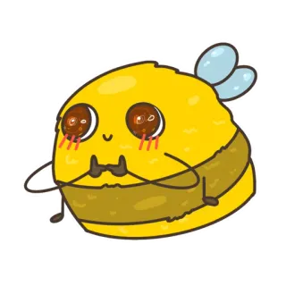 😊 bij, schattig, cartoon, insect, geel, kawaii, dier, lief telegram sticker