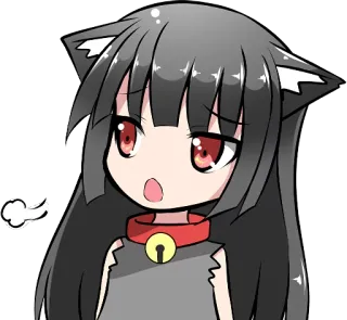 🙄 Аниме, Девушка-кошка, Нэко, Каваий, Манга, Чиби telegram sticker