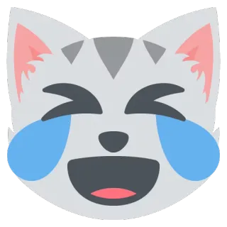 😹 Katze, lachen, Emoji, weinen, Freude, glücklich, Tränen whatsapp sticker