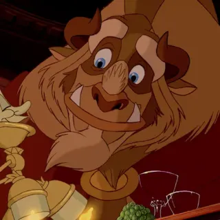 🥀 Beast Beauty and the Beast Disney, cartoon, animal, Beauty and the Beast, monster telegram sticker