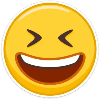 😆 emoji, smiley, lachen, blij telegram sticker