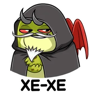 😈 -XE-XE дьявол, мультфильм, монстр, крылья, демон whatsapp sticker