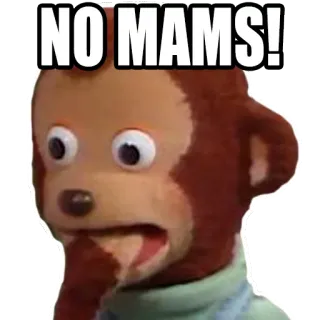 😳 NO MAMS! monkey, puppet, shocked, funny, meme telegram sticker