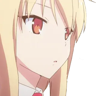 😮 Anime, Dziewczyna, Blondynka, Kreskówka telegram sticker