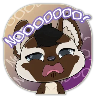 😫 NOOOOOOO! kartun, binatang, kesusahan, kesedihan, seru, emosi, stiker, menangis whatsapp sticker