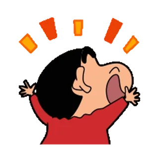 😀 Shin-chan Crayon Shin-chan cartoon, anime, celebration, joy, Shin-chan, Crayon Shin-chan telegram sticker