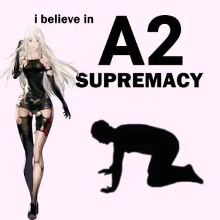 🙇 A2 i believe in A2 SUPREMACY Аниме, A2, Превосходство, Персонаж, Видеоигра telegram sticker