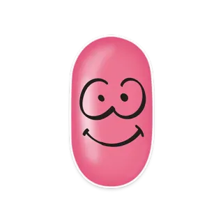 😃 漫画, 絵文字, 顔, 幸せ, ピンク whatsapp sticker