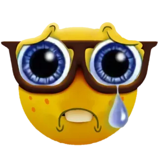 😭 nerd emoji telegram sticker