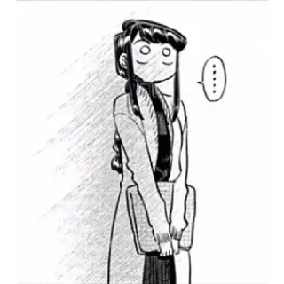 😳 Komi Shouko Komi Can't Communicate ... Аниме, Манга, Komi can't communicate, Коми Сёко, Милый, Застенчивый whatsapp sticker