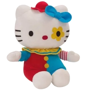 🤡 Hello Kitty Hello Kitty, Peluche, Bambola, Sanrio, Pagliaccio telegram sticker