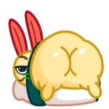🍑 sushi, cartoon, food, animation, shrimp, asian food telegram sticker