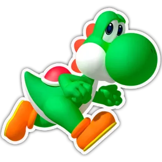 🐸 Yoshi Super Mario yoshi, super mario, nintendo, videojuego, personaje whatsapp sticker