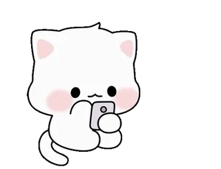 ❤️ mèo, động vật, hoạt hình, dễ thương, kawaii, điện thoại, di động, thú cưng whatsapp sticker