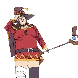 😎 Megumin Konosuba Anime, Manga, Sticker, Megumin, Konosuba, Personaje, Fanart telegram sticker