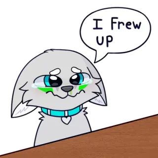 😵‍💫 I Frew up telegram sticker