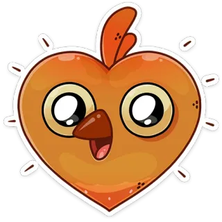 ❤️ 새, 하트, 귀여운, 만화, 동물, 스티커 telegram sticker