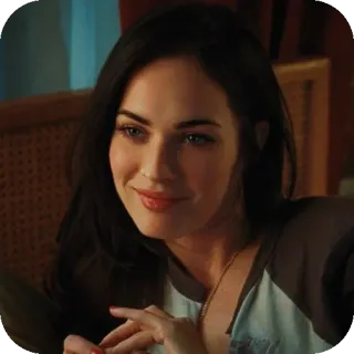 ✋ woman, Megan Fox, portrait, actress, celebrity telegram sticker