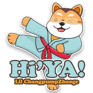 🥸 Hi'YA!
Lil ChangpumpZhaoge Shiba Inu, Hond, Martial arts, Karate, Cartoon, Dier, Grappig telegram sticker