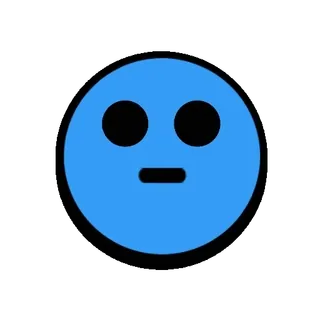 🤐 Emoji, Inexpresivo, Cara, Azul, Simple, Minimalista, Vacío whatsapp sticker