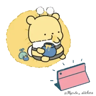 Bee Bear @Mycute_stickers whatsapp stickers