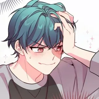 😳 anime, kreskówka, chłopak, słodki telegram sticker