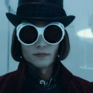 🎩 Willy Wonka Willy Wonka, Film, Charakter, Hut, Brille telegram sticker