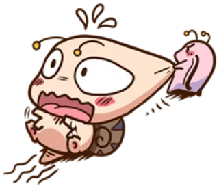 😙 Cartoon, Sticker, Humor, Süß, Schnecke, Lustig telegram sticker