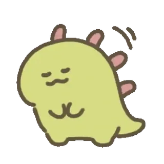 💚 динозавр, милый, мультяшный, животное, дружелюбный, каваий telegram sticker
